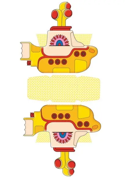 Arquivo Caixa Silhouette Submarino Amarelo Beatle S