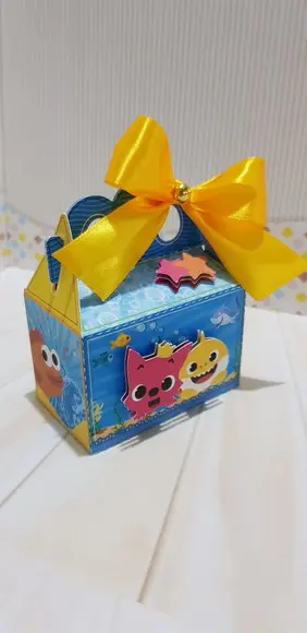 Arquivo Caixa Silhouette Tubarão Bebe Menino Luxo
