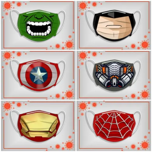 Arquivo Combo Arte para Sublimação Máscaras Super Herois