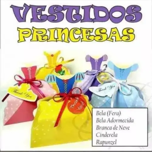 Arquivo Corte Digital Caixas Vestidos Princesas