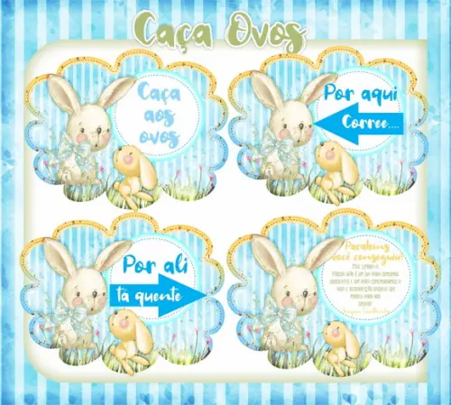 Arquivo Corte Digital Festa Caça aos Ovos Páscoa Luxo