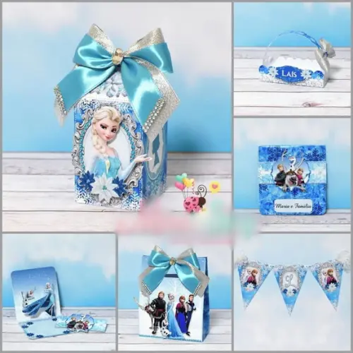 Arquivo Corte Digital Festa Frozen Luxo