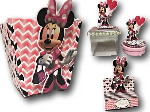 Arquivo Corte Digital Festa Minnie Rosa Luxo