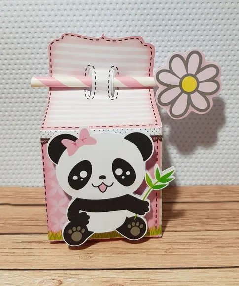 Arquivo Corte Digital Festa Panda Rosa Menina Luxo