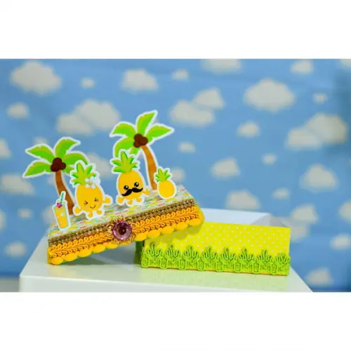 Arquivo Corte Digital Silhouette Festa Abacaxi Tropical Luxo