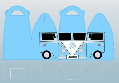 Arquivo Corte Silhouette Maletinha de Guloseimas Kombi