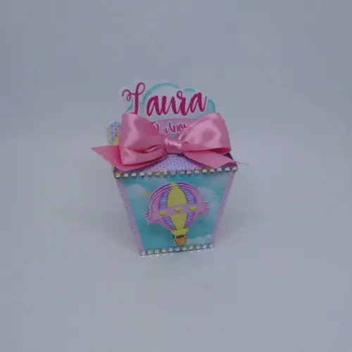 Arquivo de Corte Caixinha Festa Balão Candy Menina Luxo