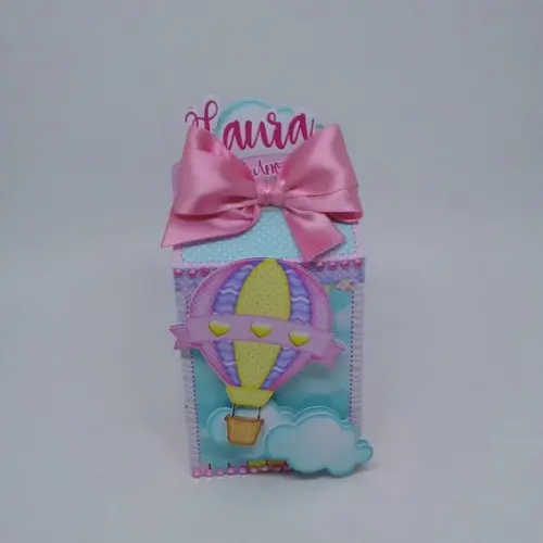 Arquivo de Corte Caixinha Festa Balão Candy Menina Luxo