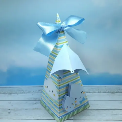 Arquivo de Corte Digital Chuva de Amor Menino Azul Luxo