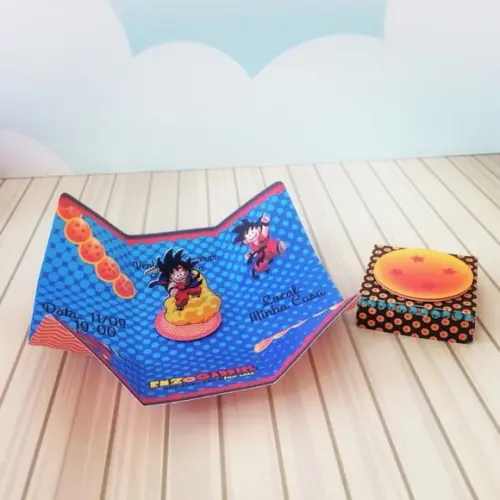 Arquivo de Corte Digital Convite Goku Luxo