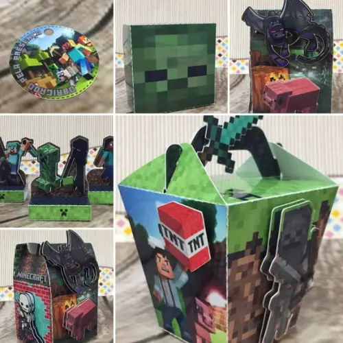 Arquivo de Corte Digital Convite Game Boneco Quadrado Luxo