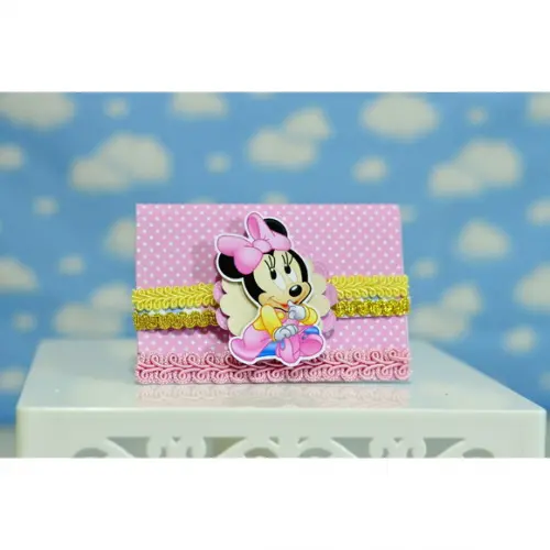 Arquivo de Corte Digital Convite Minnie Baby Luxo