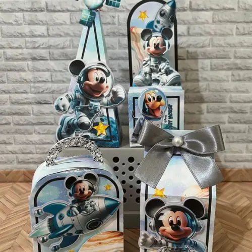 Arquivo de Corte Digital Mickey Astronauta Studio e pdf