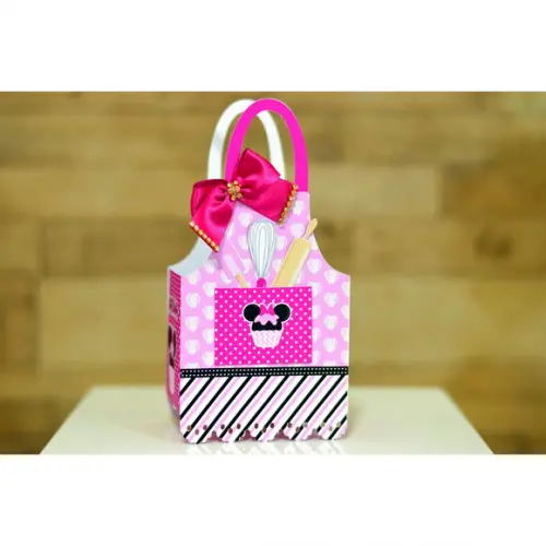 Arquivo de Corte Digital Minnie Confeiteira Rosa Luxo