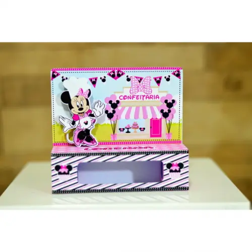 Arquivo de Corte Digital Minnie Confeiteira Rosa Luxo