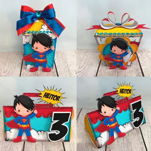 Arquivo de Corte Digital Silhouette Festa Super Man Luxo