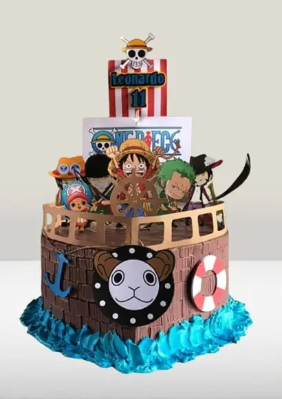 Arquivo de Corte Digital Topo de Bolo One Piece em Studio