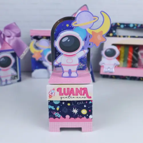 Arquivo de Corte Silhouette Astronauta Menina Luxo