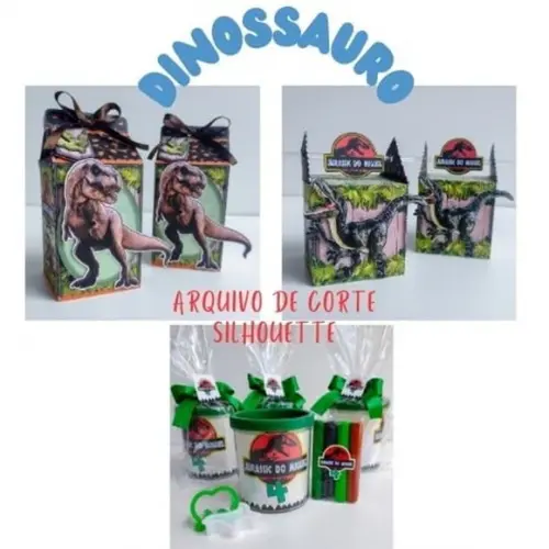 Arquivo de Corte Silhouette Dinossauto Jurassic Luxo