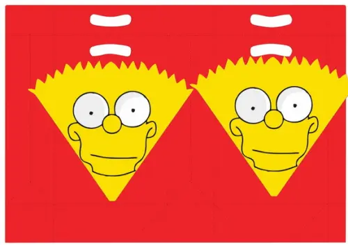 Arquivo de Corte Silhouette Sacolinha Bart e Lisa Simpsons