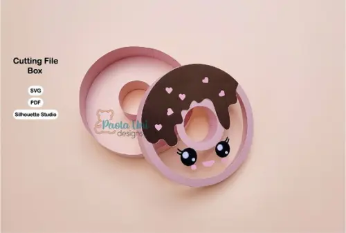 Arquivo Digital Caixa Donuts Kwaii