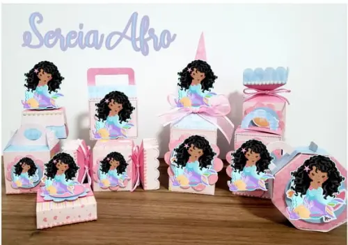 Arquivo Digital de Corte Silhouette Sereia Afro Luxo