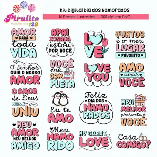 Arquivo Digital Frases Dia dos Namorados + Caixa