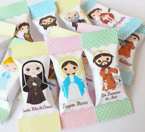 Arquivo Digital Pdf/png Balinhas Santinhos para Lembrancinha
