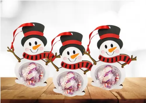 Arquivo Digital Silhouette Boneco de Neve para Doces