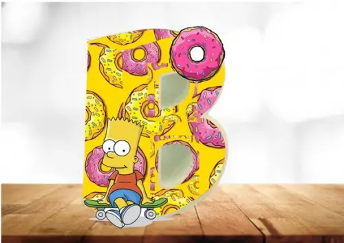 Arquivo Digital Silhouette Caixa Letra Bart Simpson