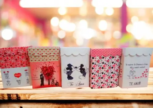 Arquivo Digital Silhouette Caixas Dia dos Namorados Luxo