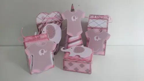 Arquivo Digital Silhouette Chá de Bebe Menina Luxo