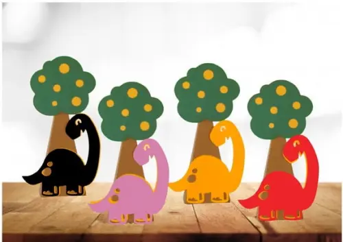 Arquivo Digital Silhouette e pdf Caixa Piramide Dinossauro