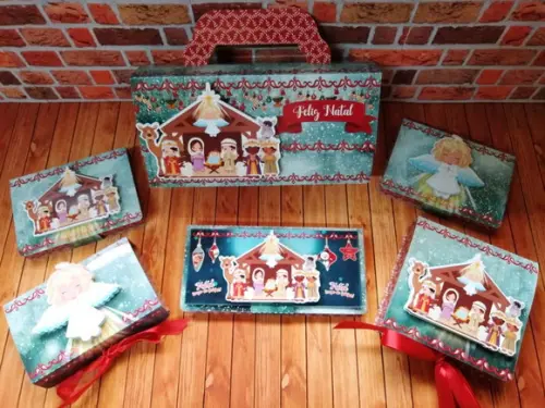 Arquivo Digital Silhouette Natal Presépio Luxo