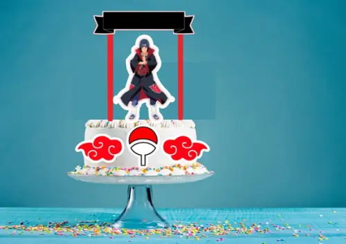 Arquivo Digital Silhouette Topo de Bolo Itachi Naruto