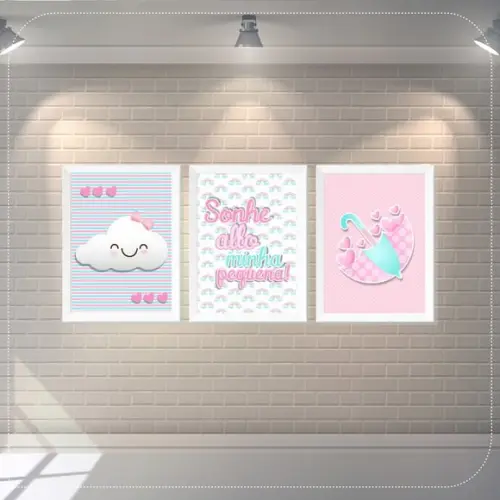 ARQUIVO DIGITAL SILHOUETTE TRIO QUADROS CHUVA DE AMOR