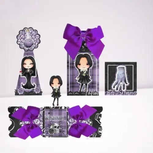 Arquivo Digital Silhouette Wandinha com Topo de Bolo