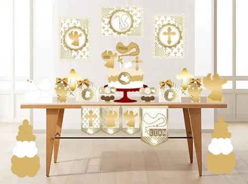 Arquivo Máquina Silhouette Batizado Dourado