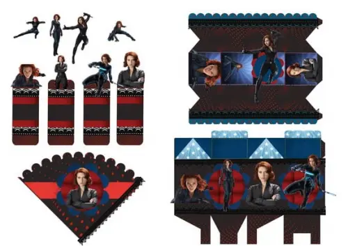 ARQUIVO MÁQUINA SILHOUETTE FESTA VIÚVA NEGRA MARVEL
