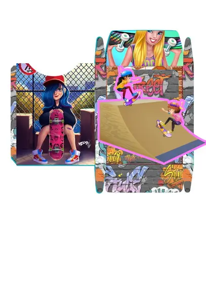 Arquivo Máquina Silhouette Skate Menina