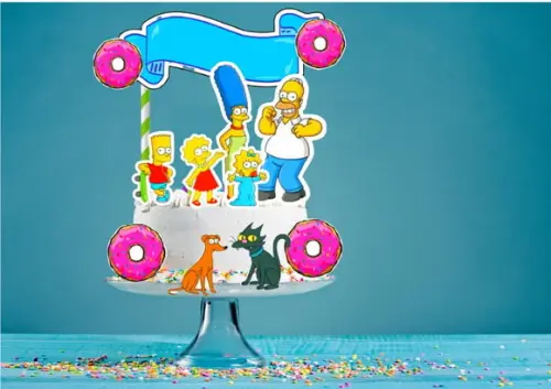 Arquivo Máquina Silhouette Topo de Bolo Simpsons