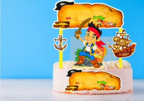 Arquivo Máquina Silhouette Topo de Bolo Jake e os Piratas