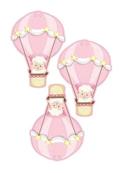 Arquivo Silhouette Tags Apliques Tubetes Ovelhinha Rosa