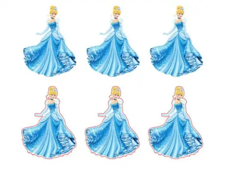 Arquivo Silhouette Tags Apliques Tubetes Cinderella
