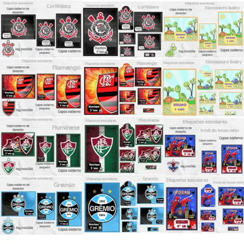Arquivos Combo Etiquetas Escolares e Capas de Cadernos