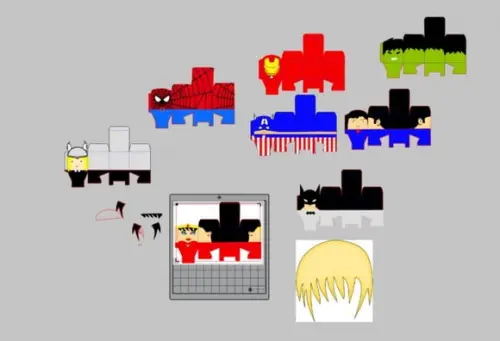 Arquivos Digitais Silhouette Cabeça Super Herois