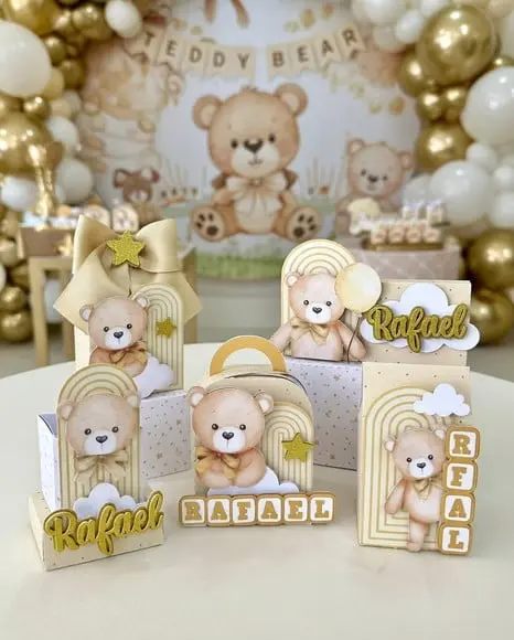 Chá de Bebe Ursinho Arquivo de Corte Studio e pdf