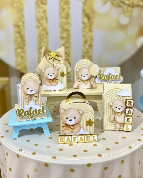 Chá de Bebe Ursinho Arquivo de Corte Studio e pdf