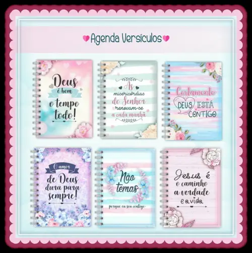 Combo de Arquivo Silhouette Agendas Versículos Luxo