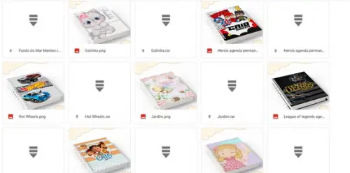 Combo de Arquivos Digitais Capas de Caderno